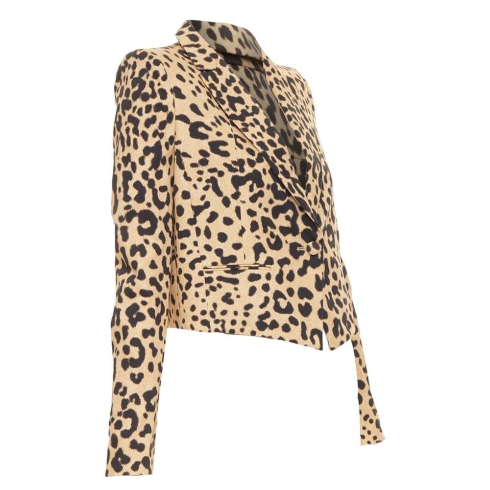 Givenchy leopard paneled cotton tailcoat tuxedo blazer